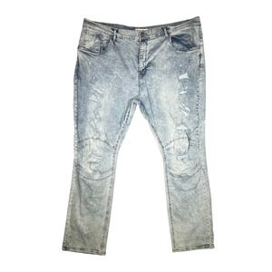 Dash American Designers Jeans Mens 48 Distressed Acid Wash Paint Splatter